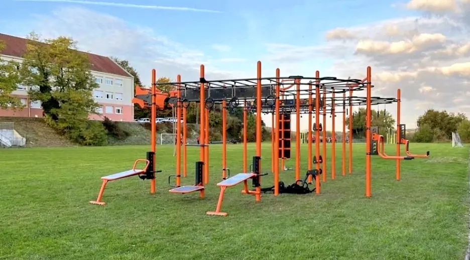 Cage Street Workout SP Max — 4 disciplines sur une structure, 11 m de long, qualité compétition
