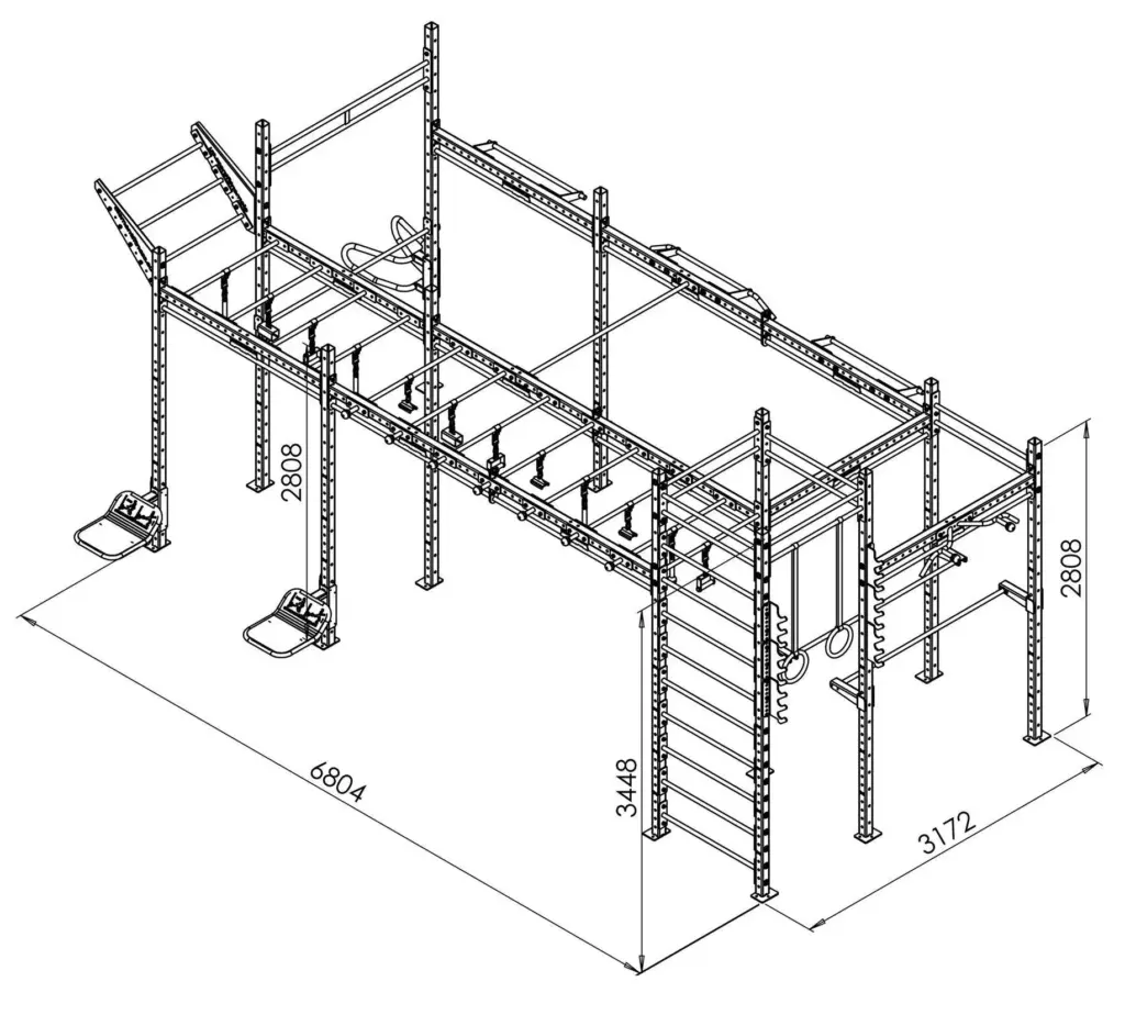 Cage ninja Warrior 3288 dimensions