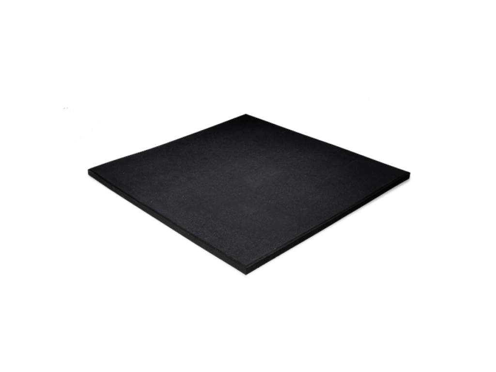 Dalle en caoutchouc amortissante 25 mm 100×100 cm antichoc et antidérapante, revêtement sol salle de sport et zone musculation, haute résistance, classement feu EFL, protection sol et sécurité entraînement intensif