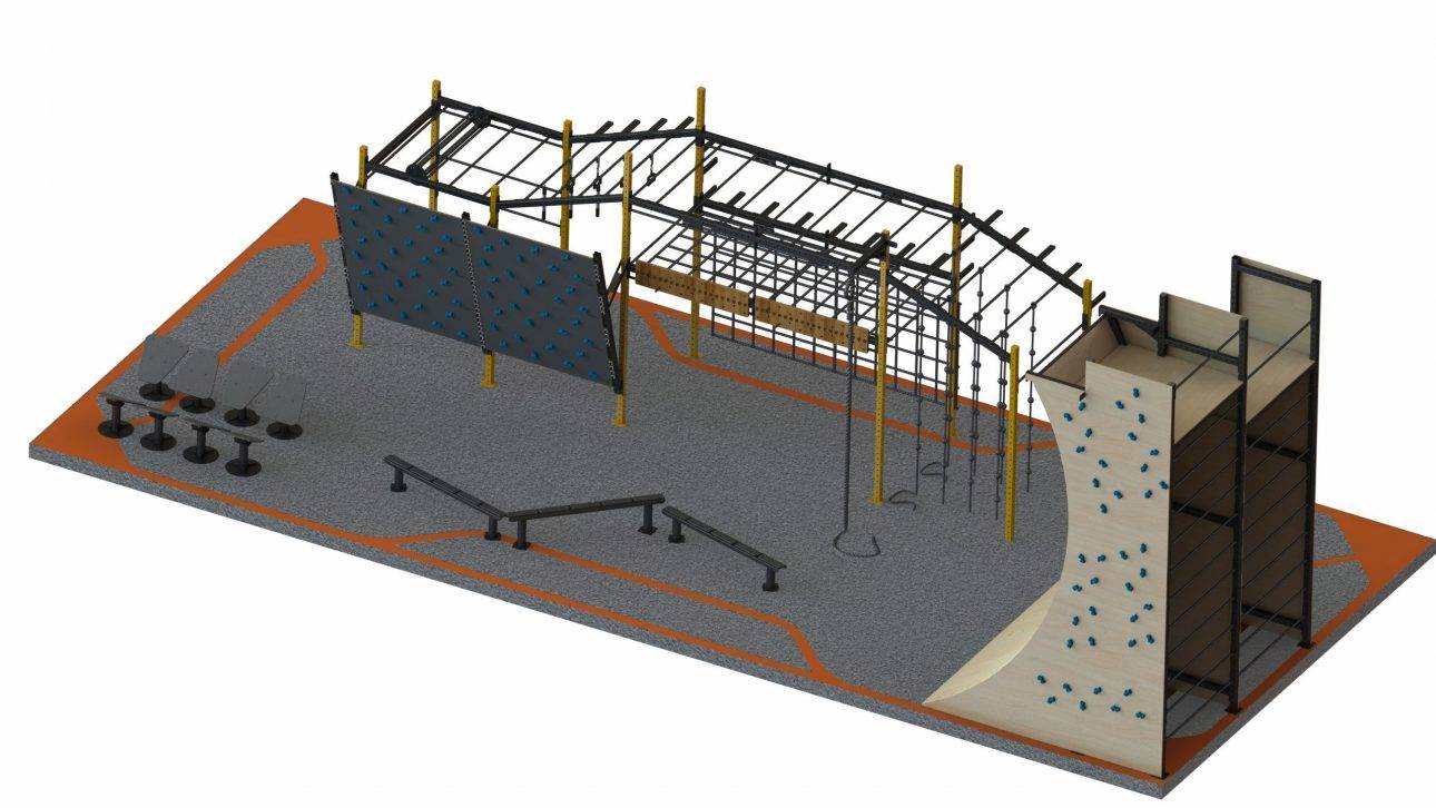 Parcours d’entraînement Ninja warrior 1