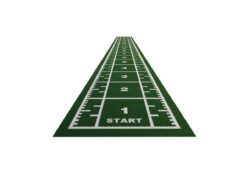 gazon artificiel piste crossfit 20m x 2m vert curled (poils courts)