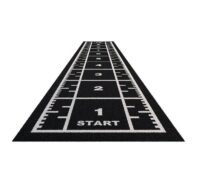 gazon synthétique crossfit 10m x 2m noir curled (poils courts)