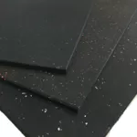 dalle de sol en caoutchouc pour salle de sport 15 mm noir/moucheté 100 cm x 100 cm