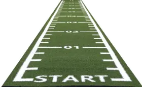 piste de vitesse en gazon synthétique vert 10 x 1 mètre pour crossfit et cross training