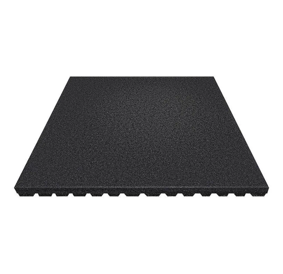 Bfl-s1 Rubber Gym Tile 20 mm — Black, 100 x 100 cm