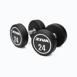 haltères professionnelles xp urethane ziva (20 paires) de 2,5 à 50 kg