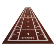 piste en gazon synthétique crossfit rouge 20m x 2m – curled (poils courts)
