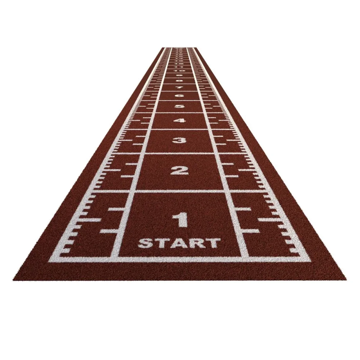 piste en gazon synthétique crossfit rouge 20m x 2m – curled (poils courts)