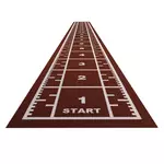 piste en gazon synthétique crossfit rouge 20m x 2m – curled (poils courts)