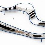 aire de jeux araignée grand circuit pour grimper et s'amuser structure en acier galvanisé, filets de corde et accessoires variés