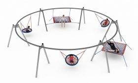 aire de jeux balançoire acier inoxydable 1,0m siège nid de cigogne