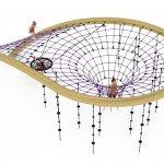 aire de jeux filets magiques structure en acier galvanisé