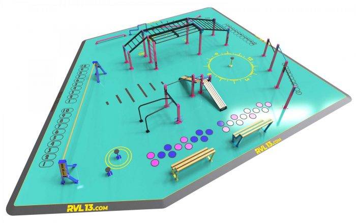 ensemble parc sportif enfants 150 barre d'équilibre, barres asymétriques, bancs, Échelle monkey