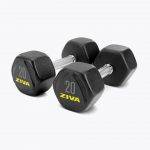 haltères ziva performance hexagon rpu dumbbells entraînement de musculation