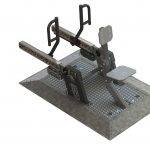 machine de musculation extérieur seated row og en acier s235 avec revêtement en poudre et fixations galvanisées