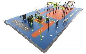 parc complet pour parkour, crossfit, street workout et musculation 300 Équipements inclus