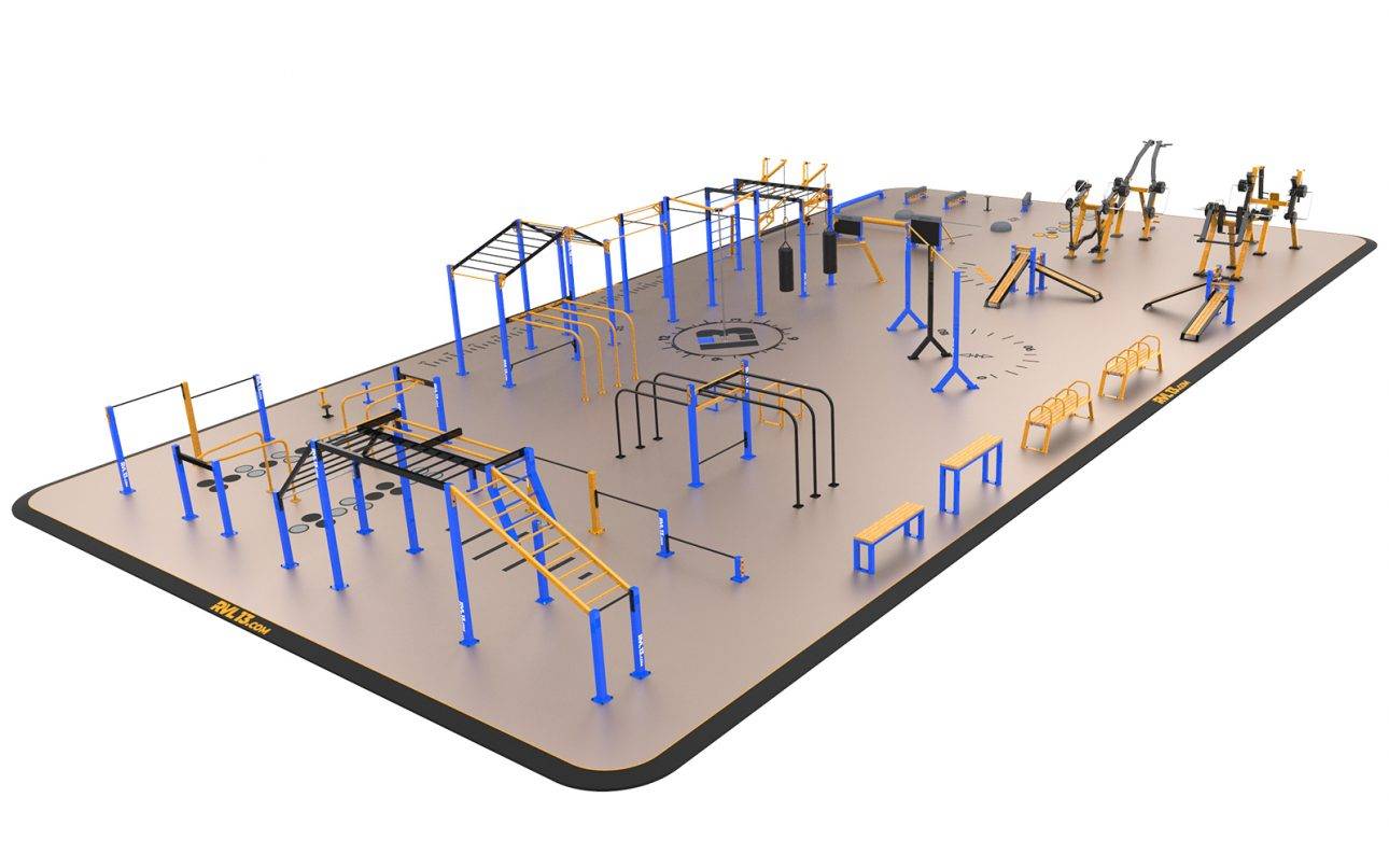 Parc et structures complets de Street Workout pour musculation extérieure