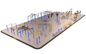 parc et structures complets de street workout pour musculation extérieure