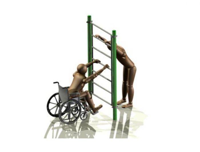parcours santé espalier pmr Échelle verticale equipement sportif handicapé