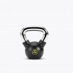 kettlebell ziva rpu performance qualité commerciale, revêtement rpu avancé, poignées chromées, design magnifique