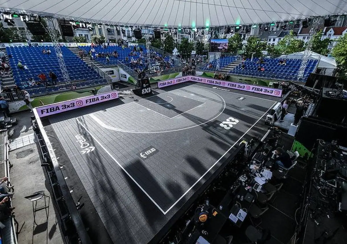 Enlio 3x3 Basketballplatz-Fliesen aus Polypropylen