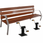 Banc 2 personnes avec pédalos - Sécurité optimale, idéal pour extérieur - 200x380x388mm
