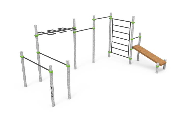 Cage Street Workout Mix D - Structure Métallique Robuste pour Séances d'Entraînement Professionnelles en Plein Air