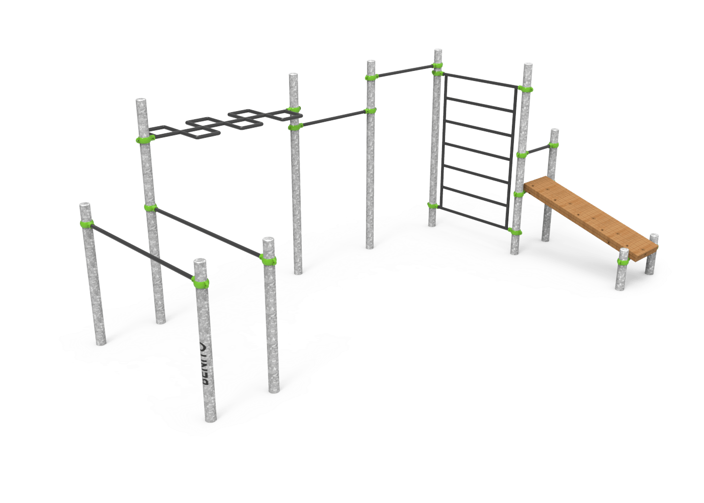 Cage Street Workout Mix D - Structure Métallique Robuste pour Séances d'Entraînement Professionnelles en Plein Air