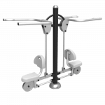 Équipement de tirage pour parcours de santé en acier galvanisé pour exercices de dos et pectoraux, installé en extérieur