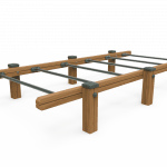 parcours de santé en bois Échelle de saut agilité work fit naturel scandinave