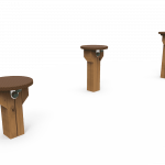 parcours santé bois plots sauts équilibre work fit, bois lamellé pin scandinave, acier inoxydable