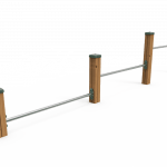 Parcours santé bois Work-fit avec Push up Bars en acier inoxydable