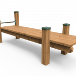 parcours santé en bois banc lombaires work fit en pin scandinave