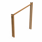 Parcours Sportif Extérieur Bois High Jump Work-fit en Pin Scandinave Durable