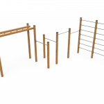 Parcours sportif extérieur en bois Climbing - Work-fit pour une santé optimale