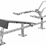 Appareil de musculation inox banc décliné à disque olympique outdoor