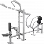 appareil de musculation inox banc tirage nuque lat pulldown à disque olympique outdoor