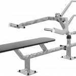 Appareil de musculation inox Développé couché à disque olympique outdoor