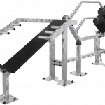 appareil de musculation inox développé incliné à disque olympique outdoor