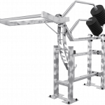 Appareil de musculation inox Press à jambes à disque olympique outdoor