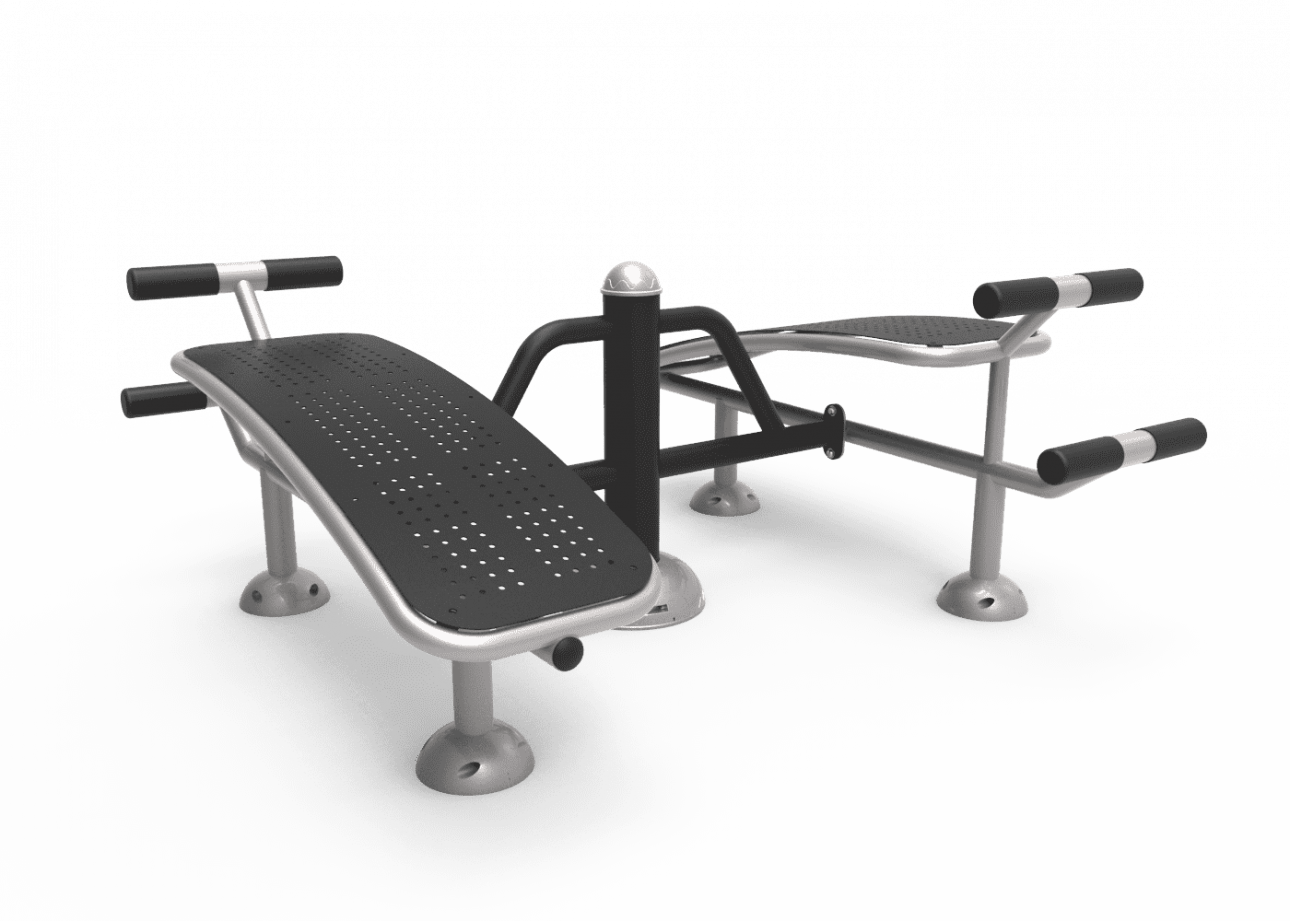 Équipement Bancs Parcours Santé pour Abdominaux – Acier Galvanisé – Extérieur