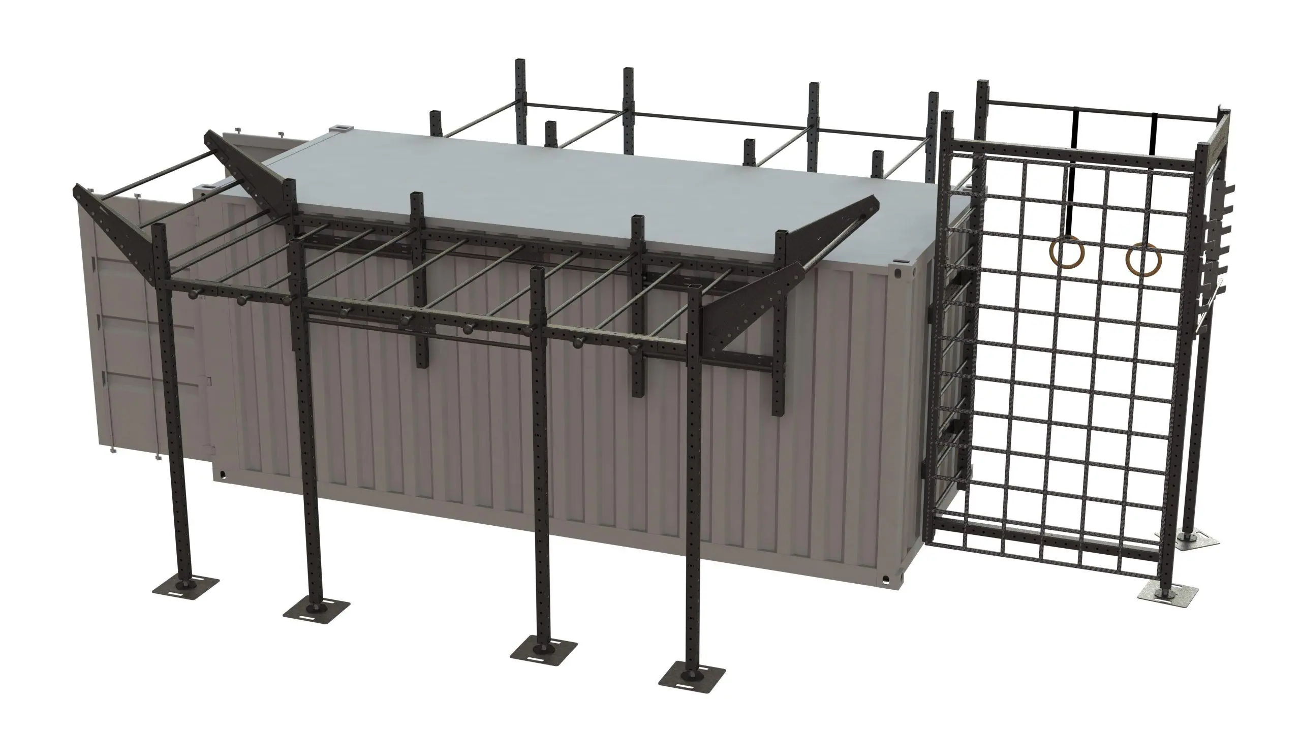container crossfit 20 pieds en acier galvanisé