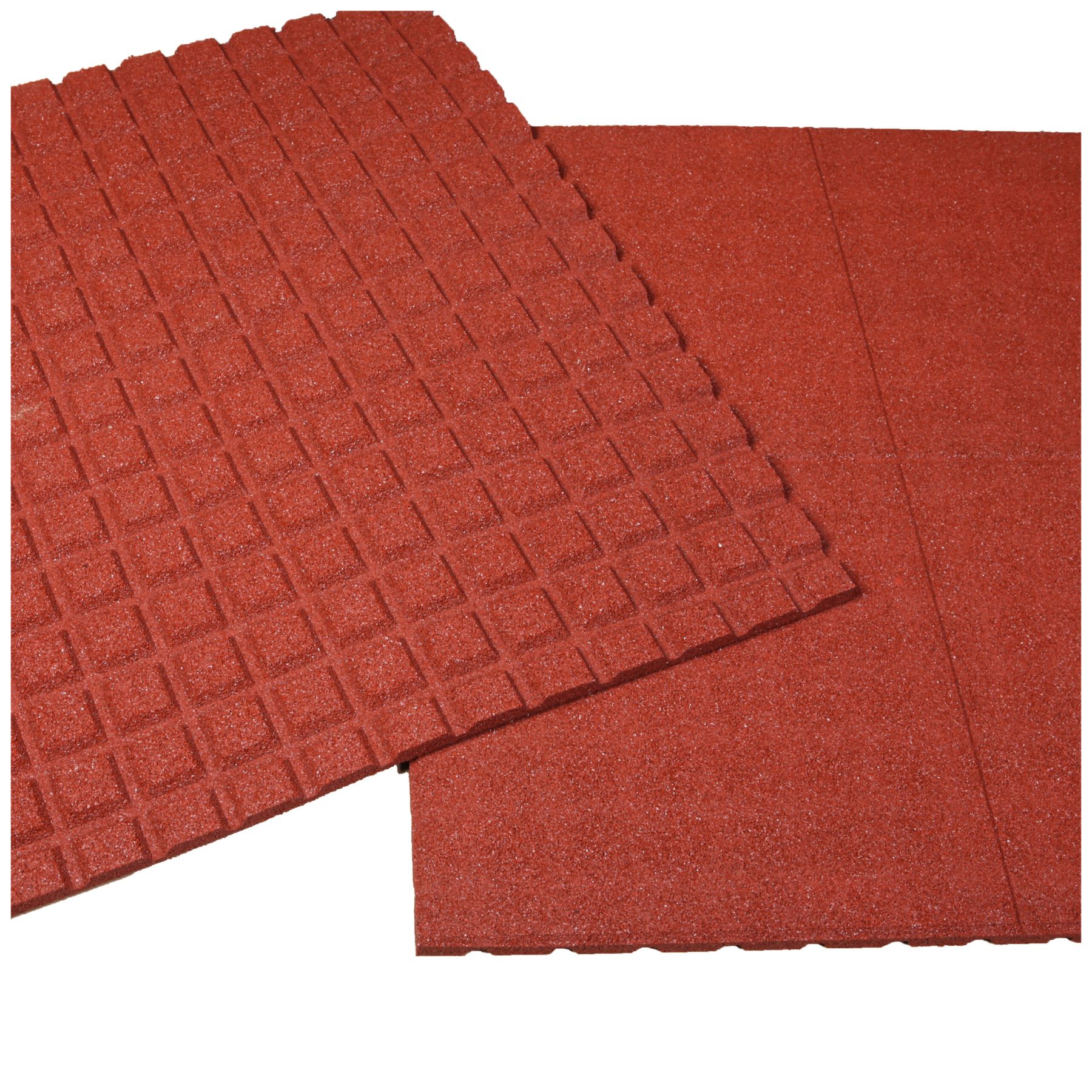 dalle caoutchouc 25 mm rouge 100x100 cm efl