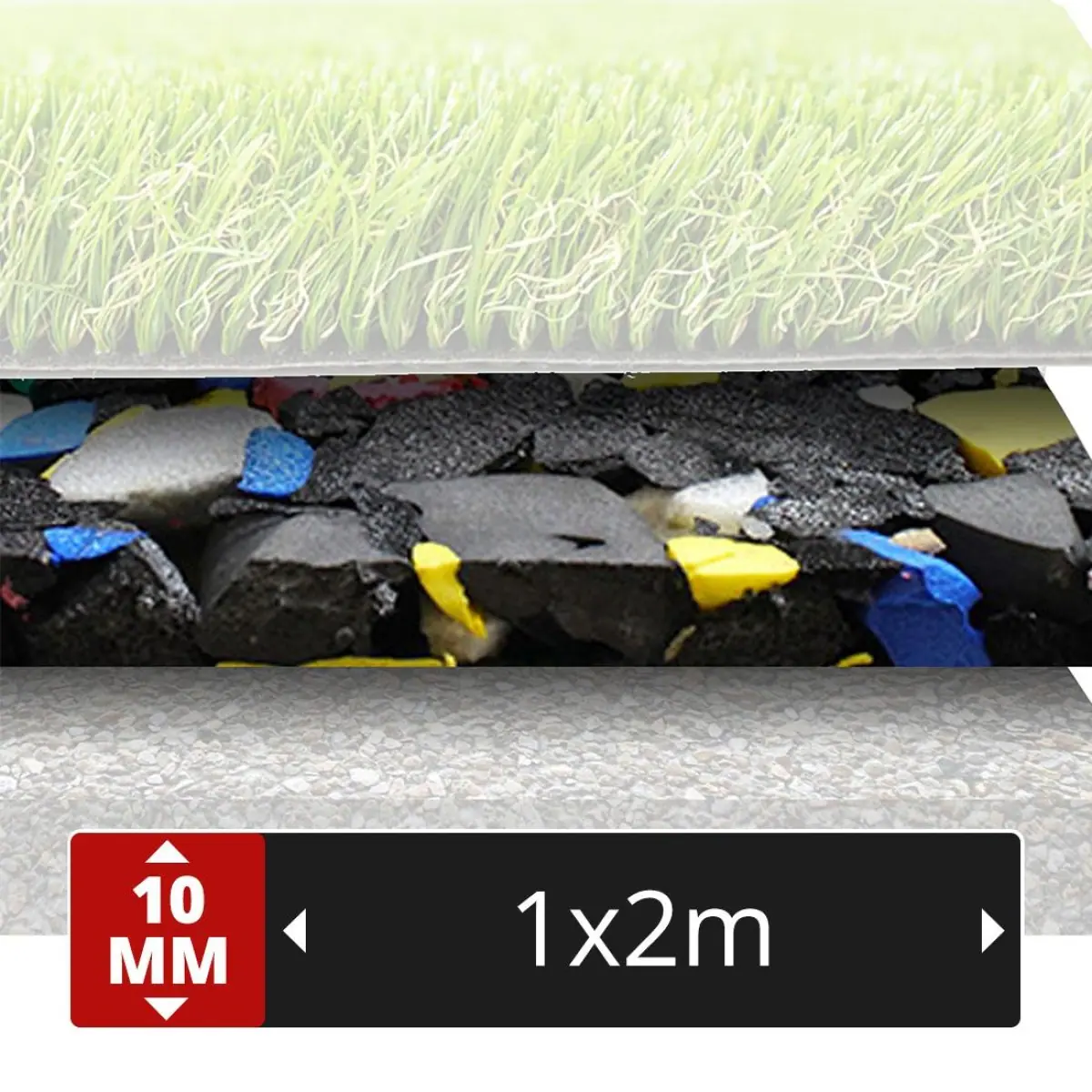 Sous-couche amortissante 10 mm - Dimensions 1x2 m