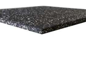 Dalle Caoutchouc Premium 20mm Noir-Blanc - 50x50cm (par 4) avec connecteurs