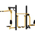 Station Fitness Extérieure Compacte 3-en-1 - Presse Jambes, Coureur, Traction Haute
