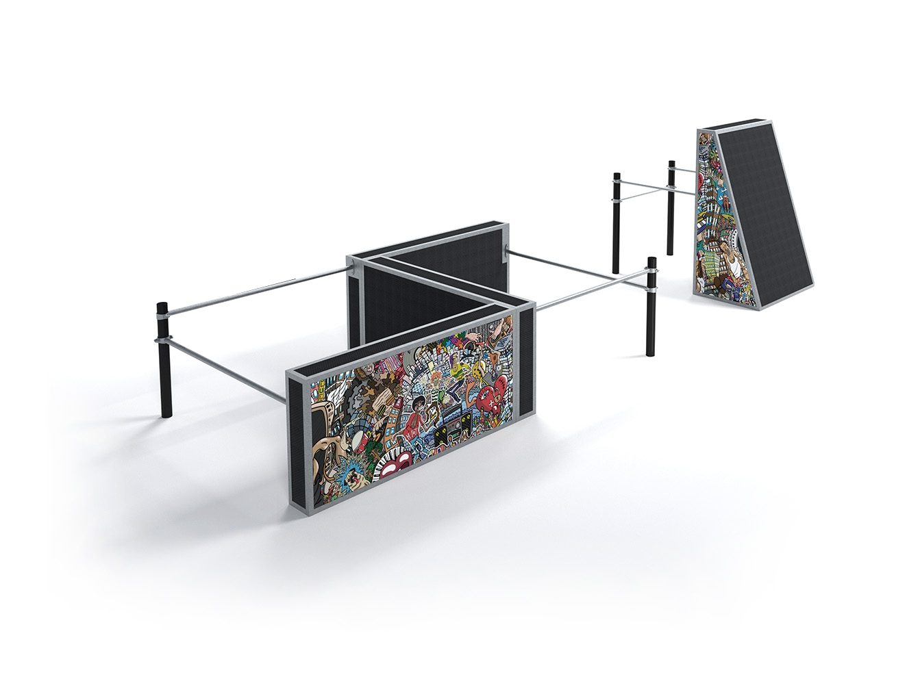 BackParkour Set Mini 1M-P04 – Parcours Parkour Compact et Sécurisé, Conforme EN 16899 & EN 1176