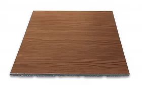 Dalle amortissante imitation bois chêne foncé 20 mm 100×100 cm — revêtement sol caoutchouc haute qualité pour salle de sport, home-gym ou zone musculation, antidérapante, amortissante et durable