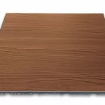 Dalle amortissante imitation bois chêne foncé 20 mm 100×100 cm — revêtement sol caoutchouc haute qualité pour salle de sport, home-gym ou zone musculation, antidérapante, amortissante et durable