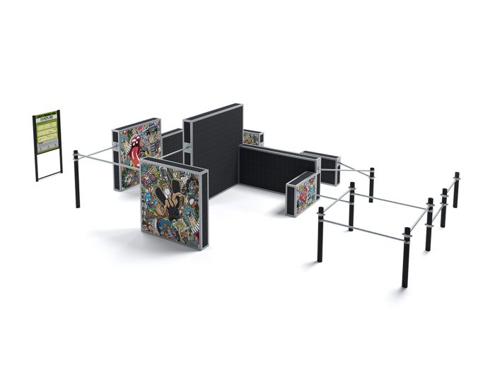 Parkour Parc Set Cadet 1M-P09 – Parcours Sécurisé et Éducatif, Conforme EN 16899 & EN 1176